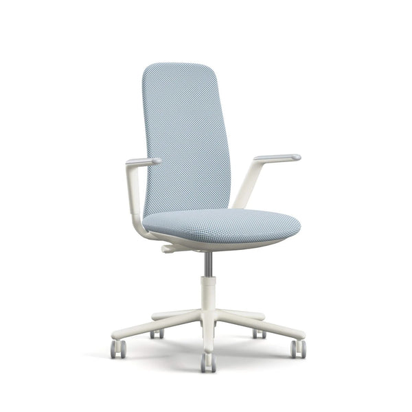 Principal view of Nia Mid Back Height Adjustable Arms Blue