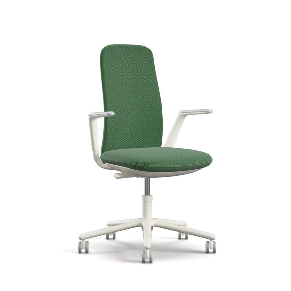 Principal view of Nia Mid Back Height Adjustable Arms Green