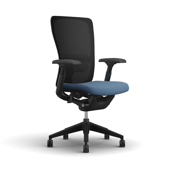Side view of Zody Office chair in colour Neptune